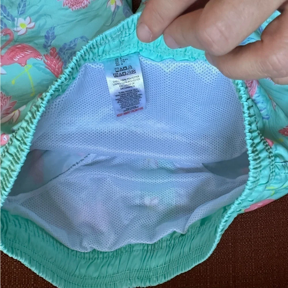 🌟3/$20🌟 swim trunks/shorts size 6 flamingo